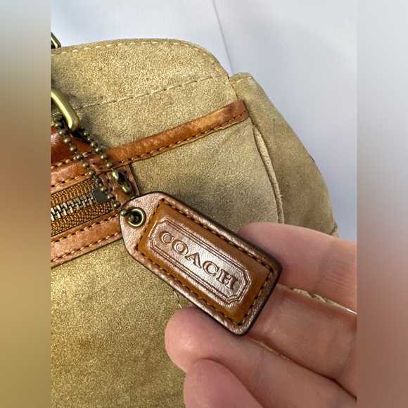 Coach Vintage Camel Leather Suede Satchel Bag - Picture 3 of 15